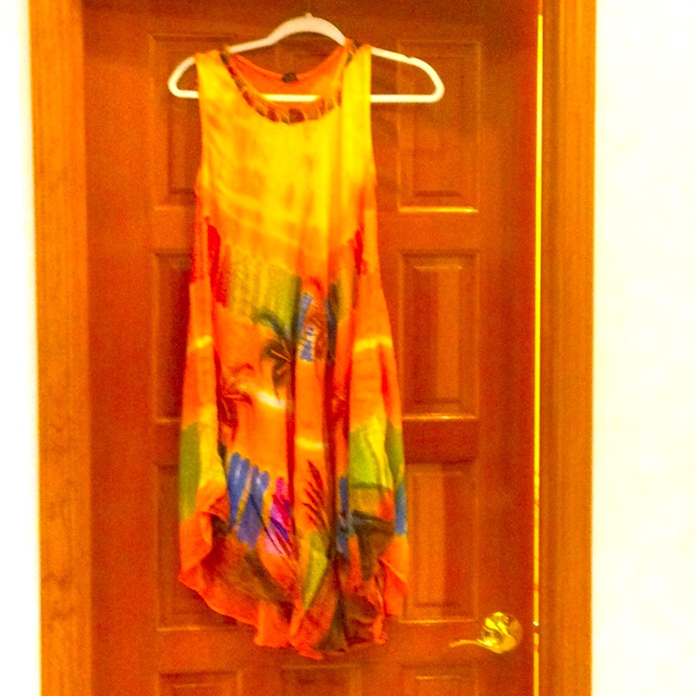 - - Colorful tropical dress